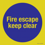 FIRE ESCAPE KEEP CLEAR - P73XX16