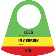 PIKT-O-NORM - GASFLES LABEL, IN GEBRUIK, GEPERFOREERD EN AFSCHEURBAAR, PVC 175x180x0.3 MM