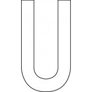 U, UITGESNEDEN LETTER - P913XUXX