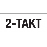 2-TAKT, VINYL WIT 70x30 MM MET ZWARTE TEKST - 0