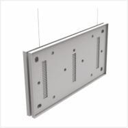 I-SIGN ECO fix hangend voor plaatmateriaal tot 3mm. ABS-kunststof in alumiumgrijs. - ISFIXEHANG