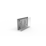 I-SIGN ECO flex wand voor papieren insert achter niet-reflecterend acrylplaatje. ABS-kunststof in aluminiumgrijs kleur. - PISEFWAND