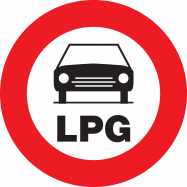 L1 verkeersbord verbod:  verboden voor voertuigen met LPG - KL1REEKS
