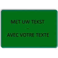 Borden groen rechthoekig: met uw tekst - PBGRNRHMT