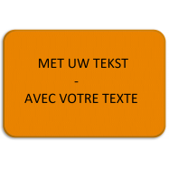 Borden oranje rechthoekig:  met uw tekst - KBORRHMT