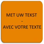 Borden oranje vierkant: met uw tekst - PKBORVKMT