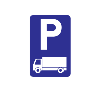 E9c stilstaan en parkeren borden: parkeren uitsluitend voor vrachtauto's - KE9cREEKS