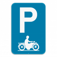 E9i stilstaan en parkeren borden: parkeren uitsluitend voor motorfietsen - KE9iREEKS
