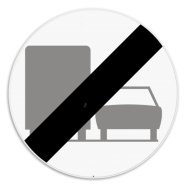 C41 verkeersbord verbod;  einde van het verbod opgelegd door het verkeersbord C39 - KC41REEKS