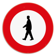 C19 verkeersbord verbod;  verboden toegang voetgangers - KC19REEKS