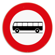C22 verkeersbord verbod;  verboden toegang voor bestuurders van autocars - KC22REEKS
