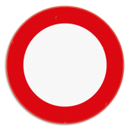 C3 verkeersbord verbod: verboden toegang, in beide richtingen, voor iedere bestuurder - KC3REEKS