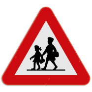A23 verkeersbord gevaar:  opgelet kinderen - KA23REEKS