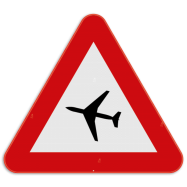 A35 verkeersbord gevaar:  vliegtuigen op geringe hoogte - KA35REEKS
