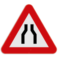 A7a verkeersbord gevaar:  rijversmalling - KA7aREEKS