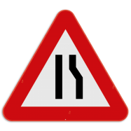 A7c verkeersbord gevaar:  rijbaanversmalling rechts - KA7cREEKS