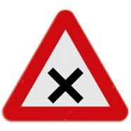 B17 voorrangsverkeersbord:  kruispunt voorrang rechts - KB17REEKS