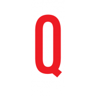 PIKT-O-NORM - Q, RODE LETTER OP WITTE MAGNEETFOLIE 27x60x0,6 MM