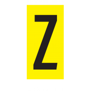 PIKT-O-NORM - Z, ZWARTE LETTER OP GELE MAGNEETFOLIE 120x240x0,6 MM