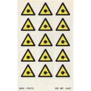 PIKT-O-NORM - LASERSTRALEN, ISO 7010, MINI PICTOGRAM, VINYL 25x28 MM, 15/VEL