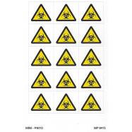 PIKT-O-NORM - BIOLOGISCH GEVAAR, ISO 7010, MINI PICTOGRAM, VINYL 25x28 MM, 15/VEL