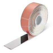 PIKT-O-NORM - PERMASTRIPE PVC WAARSCHUWINGSTAPE ZWART-WIT SCHUIN GESTREEPT, PERMANENT, 75MMx30M