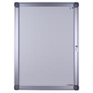 PIKT-O-NORM - ALCYONE BUITENVITRINE B730xH990xD28 MM, DRAAIDEUR MET GEHARD GLAS 4 MM, 1 VEILIGHEIDSSLOT, VOOR 9x A4 GEANODISEERD ALUMINIUM KADER