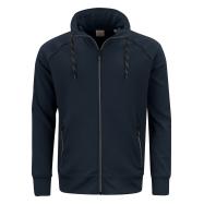 PRINTER - Sweatshirt zip Jog M navy fon 100% polyest.recyclé, 320gr