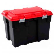 SAFETY SHOP - Opbergbox Explorer 185L zwart 602x842x570mm met deksel rood