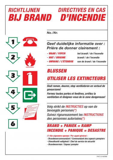 RICHTLIJNEN BIJ BRAND. DIRECTIVES EN CAS D'INCENDIE, POLYPROPYLEEN ...